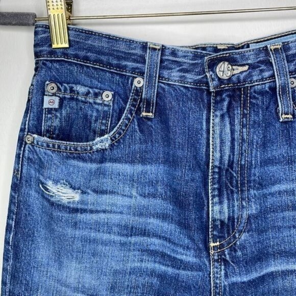 Adriano Goldschmeid 26 Phoebe Vintage High Waisted Tapered Leg Crop Jeans $255 - Picture 7 of 16